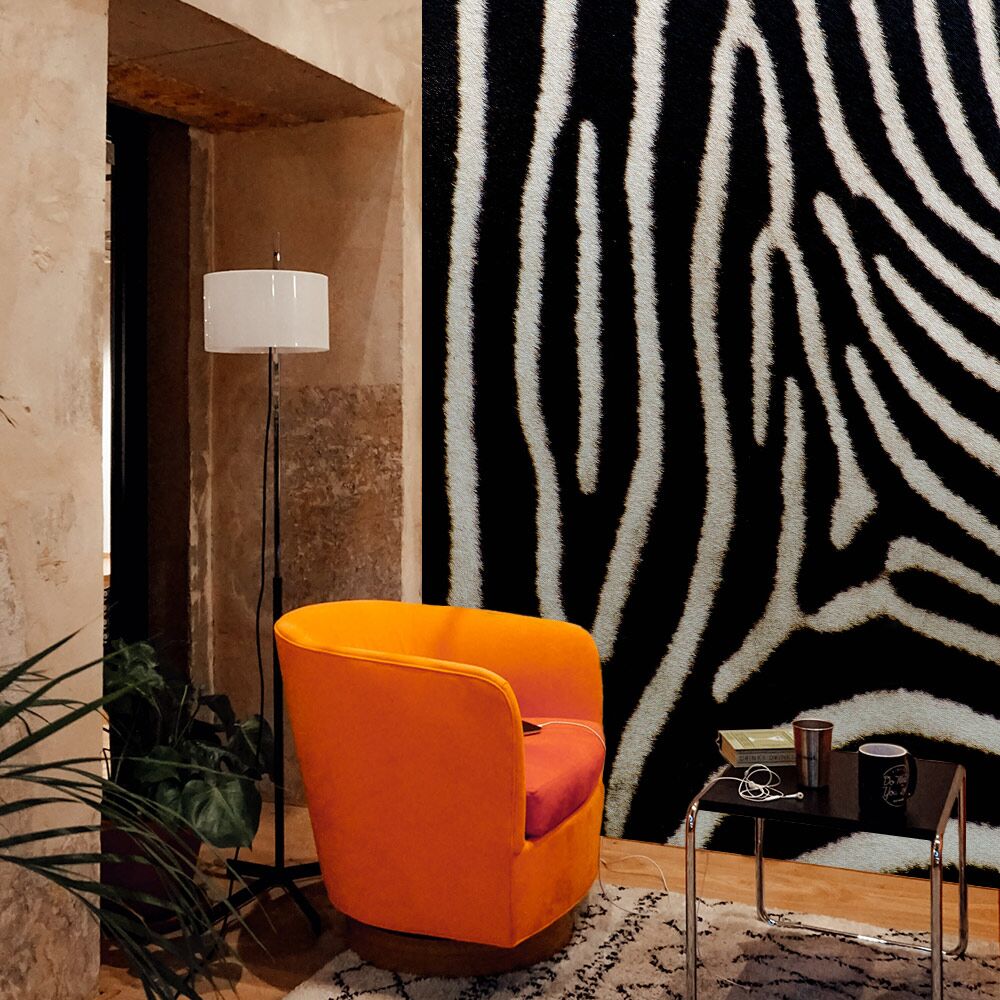 zebra interieur inspiratie behang